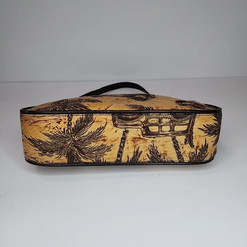 Brahmin Emma Copa Cabana Woody Car Leather Handbag Chocolate Brown Small RARE - Picture 13 of 16